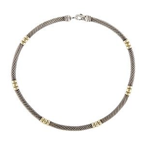 Authentic David Yurman two-tone cable necklace